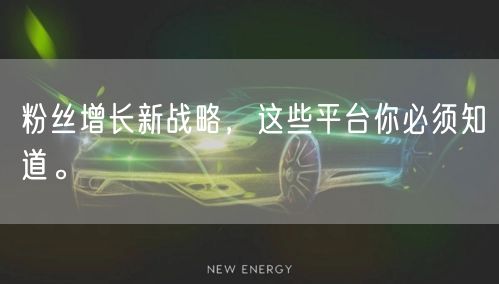 粉丝增长新战略，这些平台你必须知道。