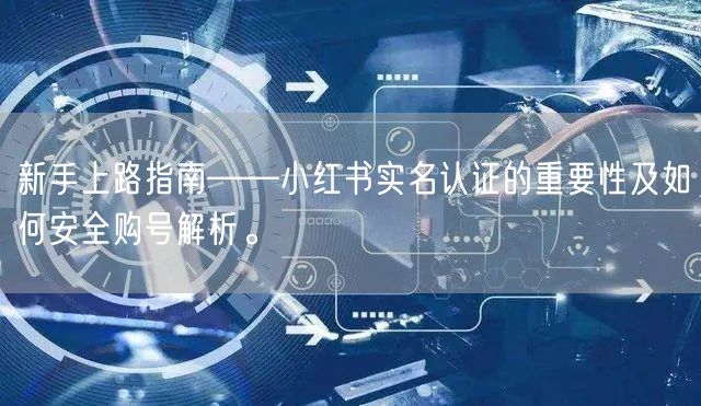 新手上路指南——小红书实名认证的重要性及如何安全购号解析。