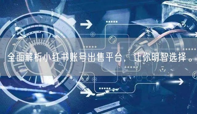 全面解析小红书账号出售平台，让你明智选择。
